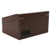 4+6 Automatic Watch Winder Rotating Display Box Leather Watch Storage Case for Men and Women (Brown)