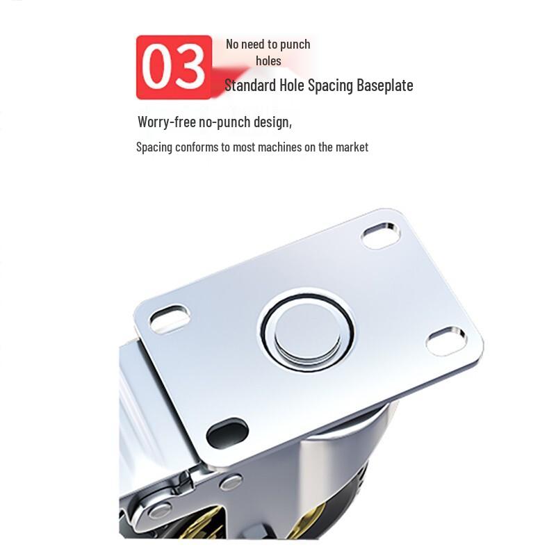 Shangliuxin 6-inch Heavy-Duty Rubber Swivel Caster Wheel