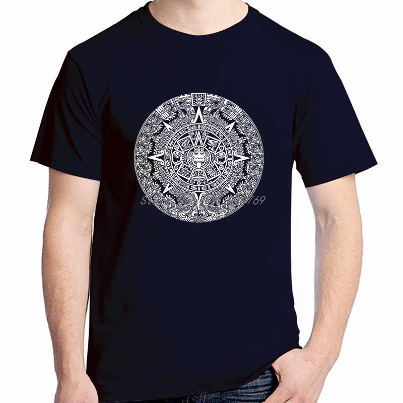 Classic Graphic T Shirts Mayan Aztec Mythical Calendar Summer Fashion Unisexs Short Sleeve Tshirt High Quality Unisexs Clothes