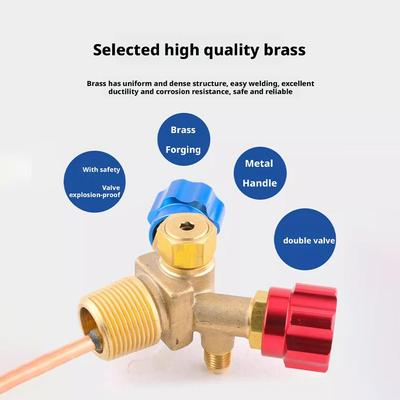 Filling Special Cylinder Valve/high And Low Pressure Angle Valve/refrigerant Explosion-proof Valve Bottle Refrigeran Mouth X6Z5
