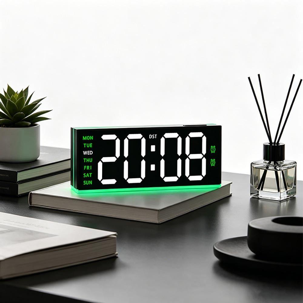 Temperature Bedside Alarm Clock with Calendar LED Night Light Clock New LED Digital Clock Bedroom