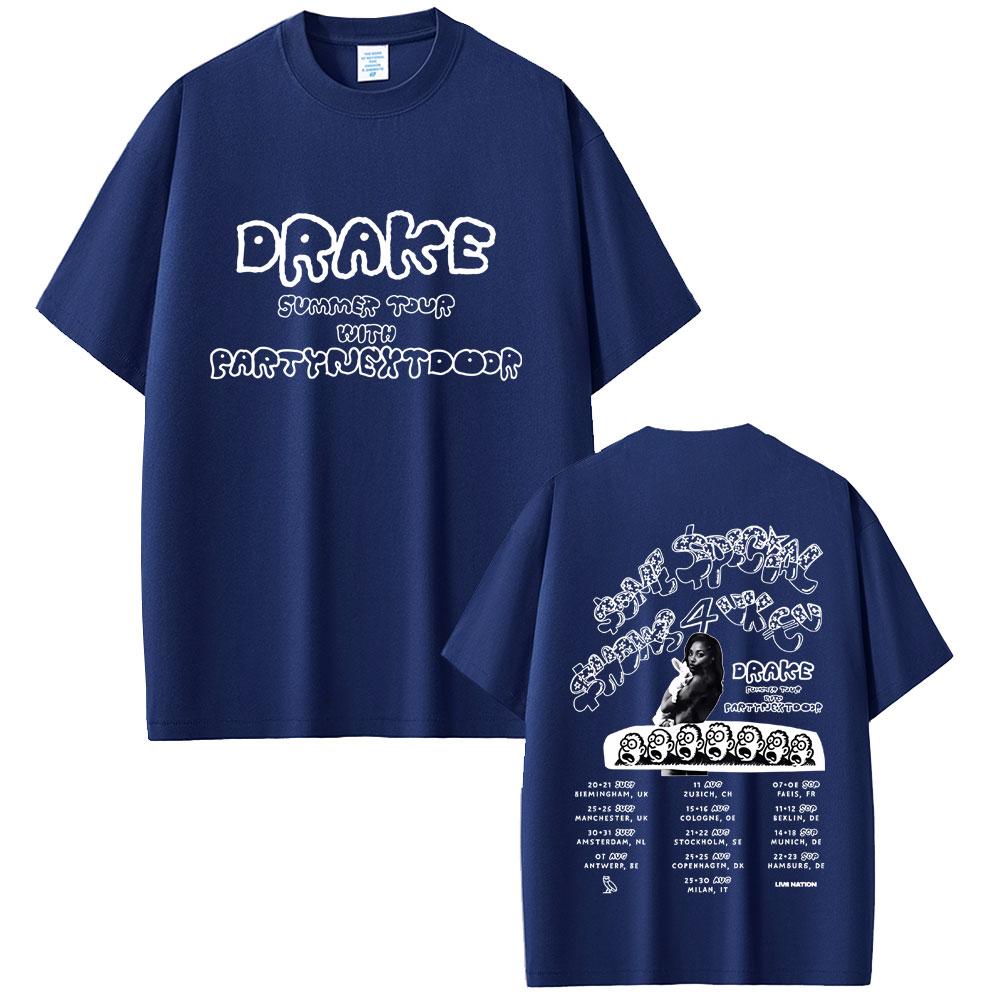 Tricou Rapper Drake Turneu Europa cu Partynextdoor 2025 SSS4U Some Sexy Songs 4 U tricouri Bărbați Femei Hip Hop Fashion Tricouri