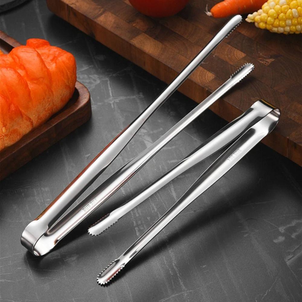 1Pcs 7/9/12Inch Food Clip Non-Slip BBQ Steak Clip New Grill Tongs  Cooking Utensils
