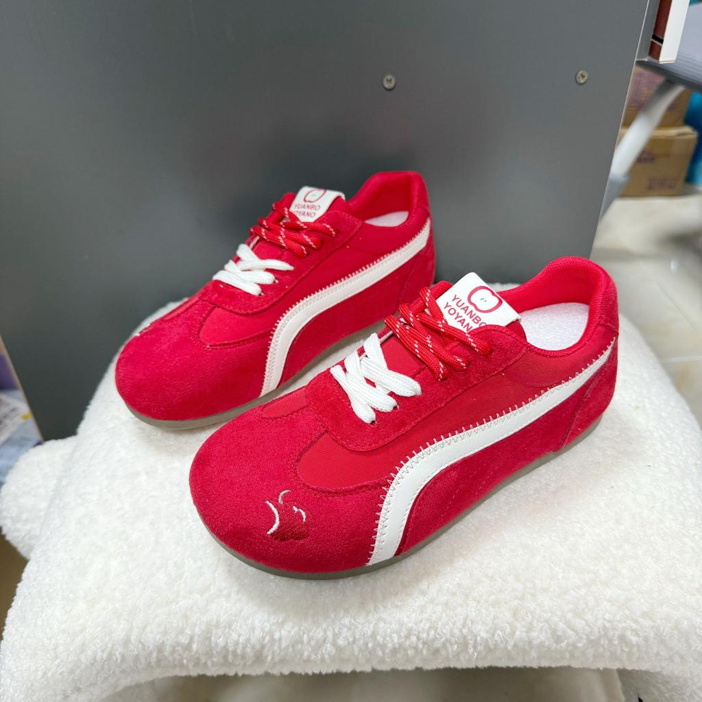 2025 spring and summer new German training shoes women's retro versatile sports and leisure shoes soft sole color matching light Forrest Gump shoes