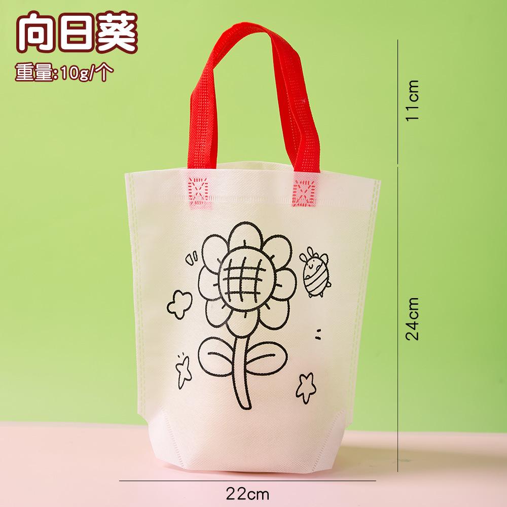 Diy Blank Non Woven Tote Bag For Kids Graffiti Hand Coloring Art Craft