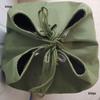 Thickened Large Canvas Bag in Army Green & Black - Jute Woven for Moving, Packing, or Luggage Document