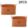 5PCS Bear Felt Storage Basket Large Capacity Foldable Clothes Organizer Snacks Toys Storage Basket Desktop Sundry Organizer