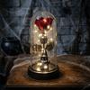 Realistic Artificial Rose Night Light Glass Dome Rose Ghost Rose Ornament  Halloween