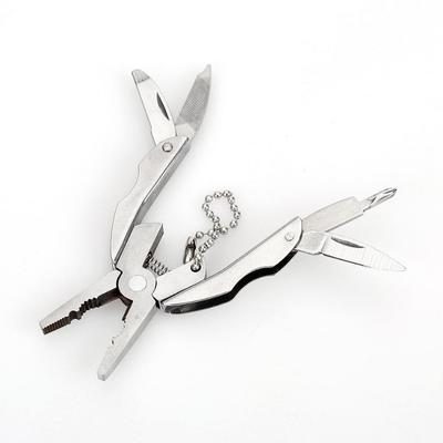 Mini Foldaway Keychain Pliers Knife Steel Portable Pocket Multi Functionnal Tools Set Screwdriver with Nylon Bag