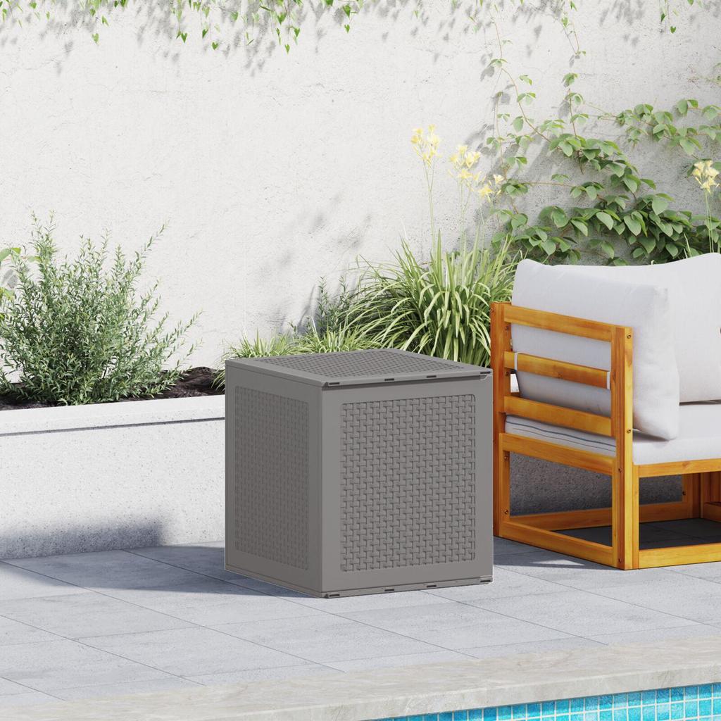 Garden Storage Box, Suitable for Storing Gardening Tools, Cushions, or Pool Supplies, Ideal for the Balcony or Garage, Dimensions 55x53x57 Cm