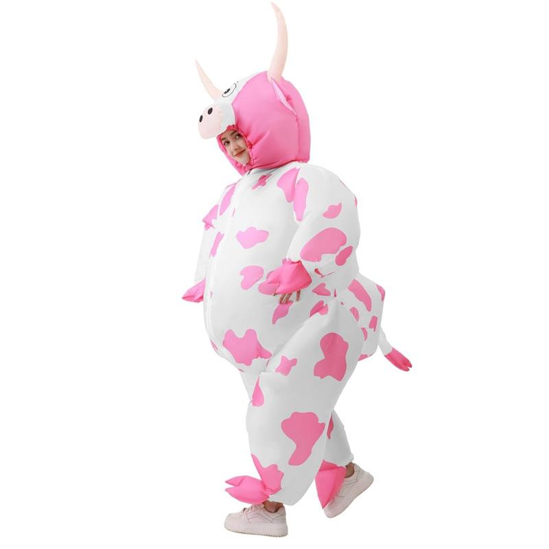 

Pink cow inflatable costume, for adults 150-190cm