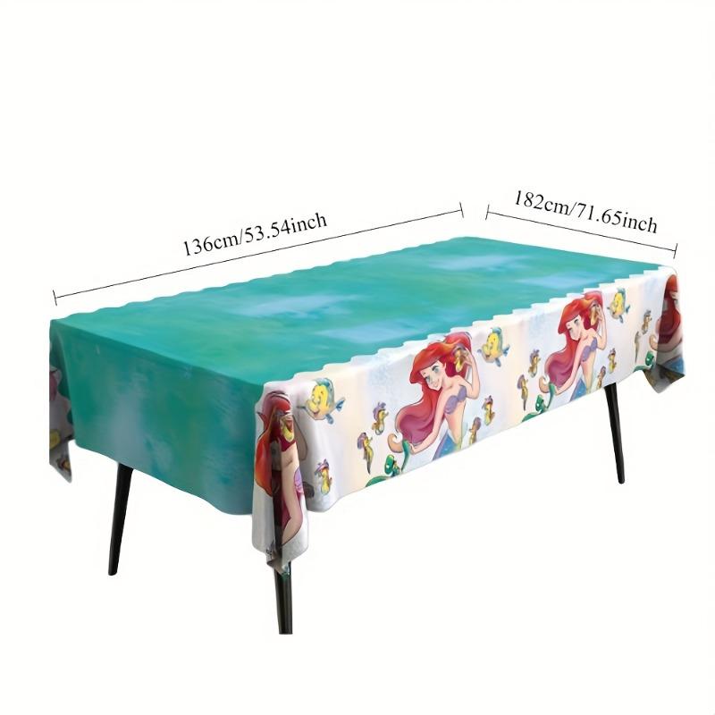 Disney Mermaid Princess Party Tablecloth Princess Themed Decoration Family Gatherings and Picnics Holiday Parties