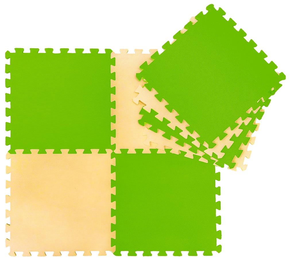 Mizukan Seirensho Large Color Joint Mats, 8-Pack, Beige/Green