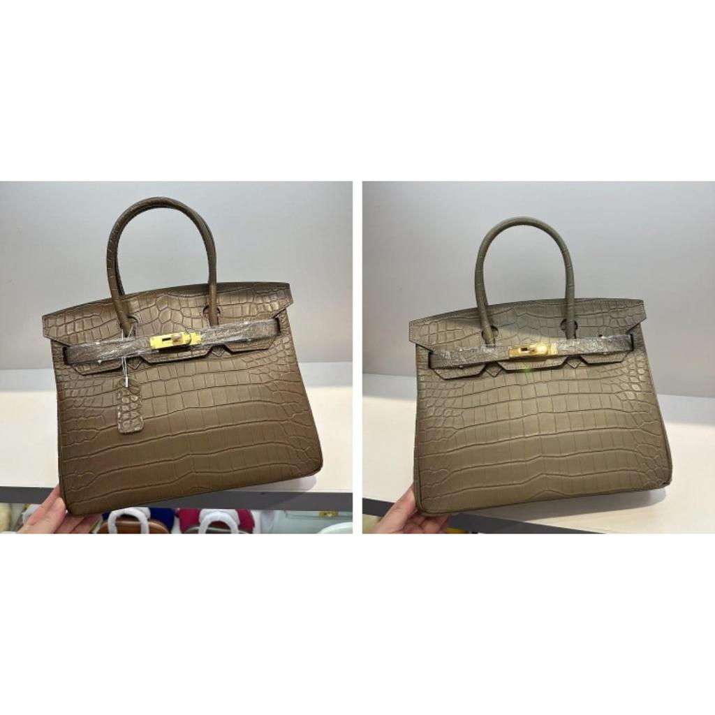 Platin-Tasche Rindsleder erste Schicht Alligator-Muster matt tragbar Schulter-Umhängetasche Damen-Tasche Premium