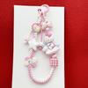 Korean Style Cute Cartoon Cat Braided Rope Phone Lanyard and Keychain Charm