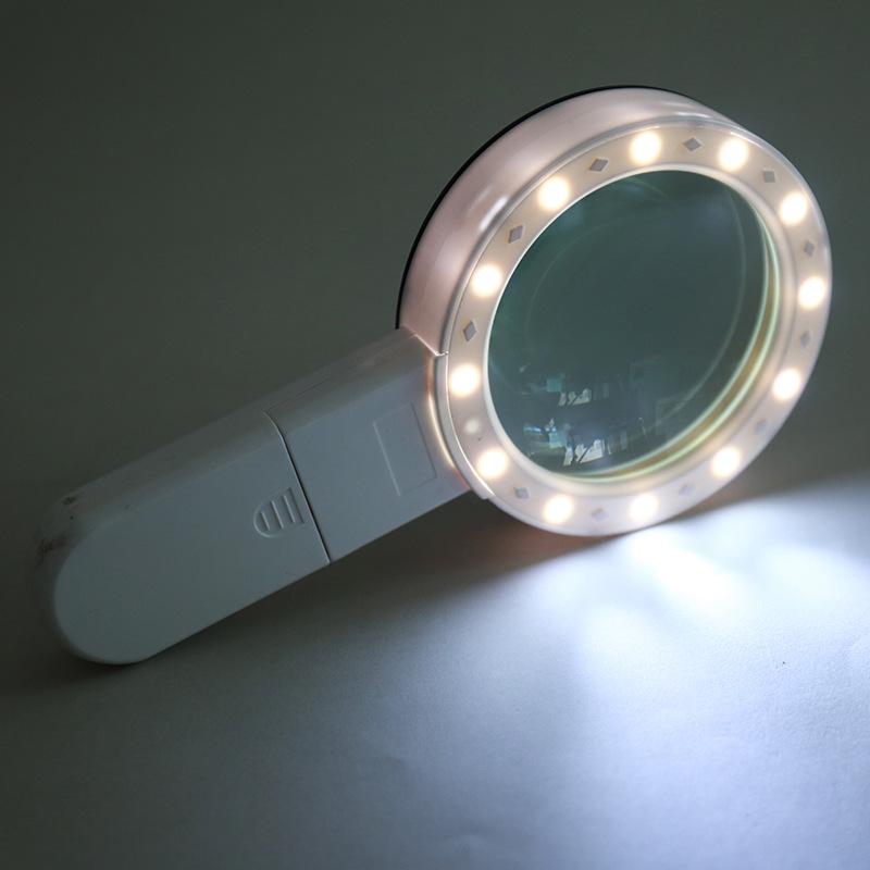 Handheld 30x High-Definition LED Magnifier for Repair and Reading