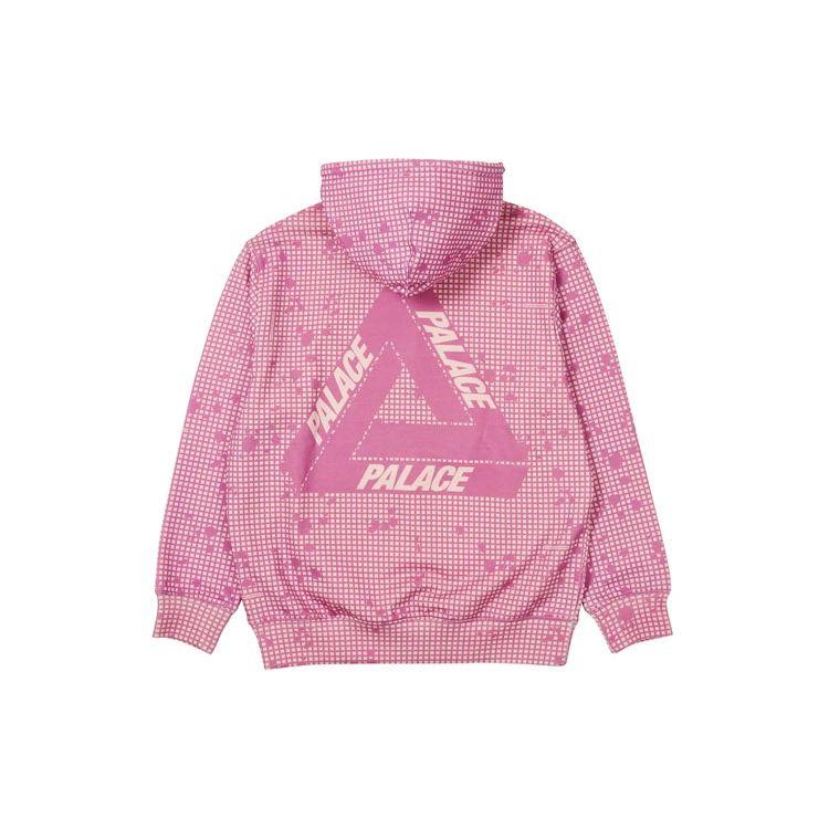 Palace FW21 Hooded Sweatshirt With Letter Print Unisex Hoodies Pink P20CS114