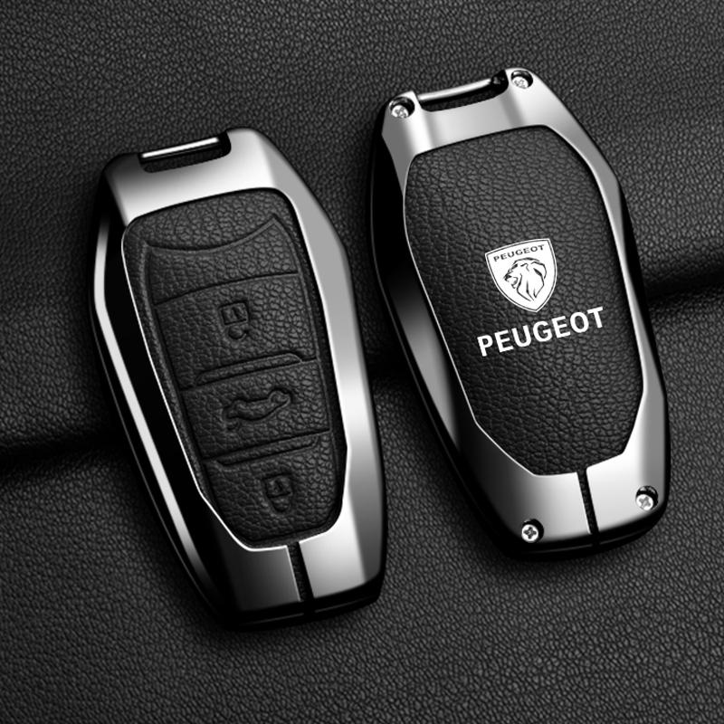 

2026 Hot Car Sticker Car Remote Key Case Cover Protective Keyless Holder Shell Key Bag For Peugeot 2008 3008 4008 5008 308 408 5