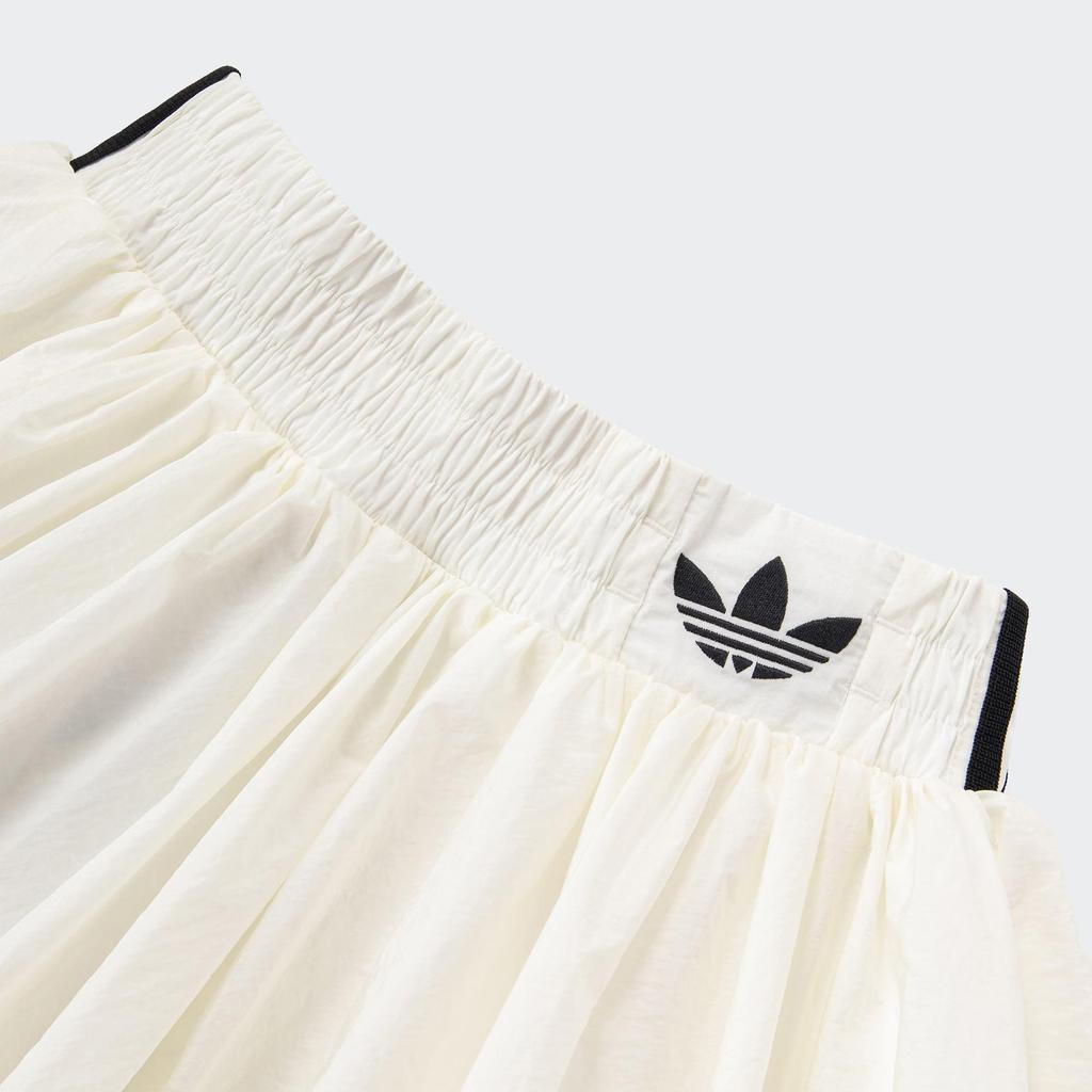 adidas Originals SS24 Bubble Skirt Series Comfortable Elastic Solid Color Casual Short Skirt Women Skirts White KA3927
