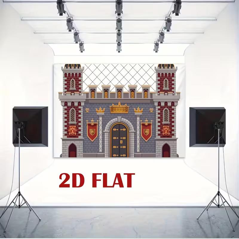 2D Medieval Castle Kingdom Photography Background Cloth
