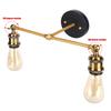 Vintage E26 Lamp Holder Wall Light AC110-120V Bronze Finish Wall Fixture Double Heads Iron Material Wall Lamp Stair Entry