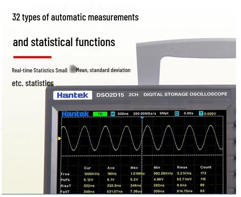 Hantek Dual-Channel Desktop Oscilloscope (Models: DSO2C10, DSO2C15, DSO2D10, DSO2D15)