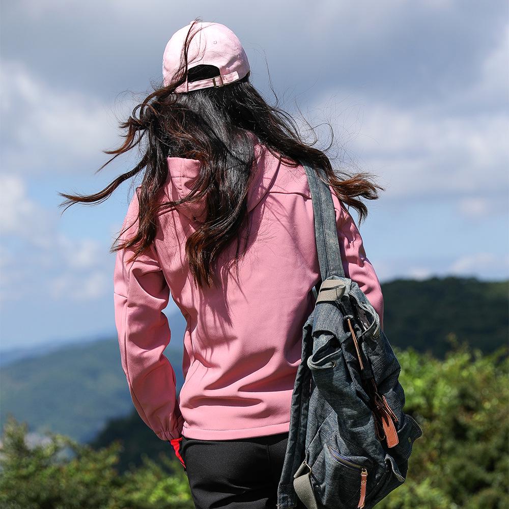 Women's Outdoor Windproof Fleece Softshell Jacket - Warm, Rainproof, Casual Hiking & Trekking Coat for Autumn
