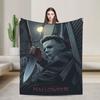 Halloween Michaels Myersed Warm Soft Blanket  Decorative Plush Throw Blanket Print Couch Chair Flannel Bedspread Sofa Bed Cover