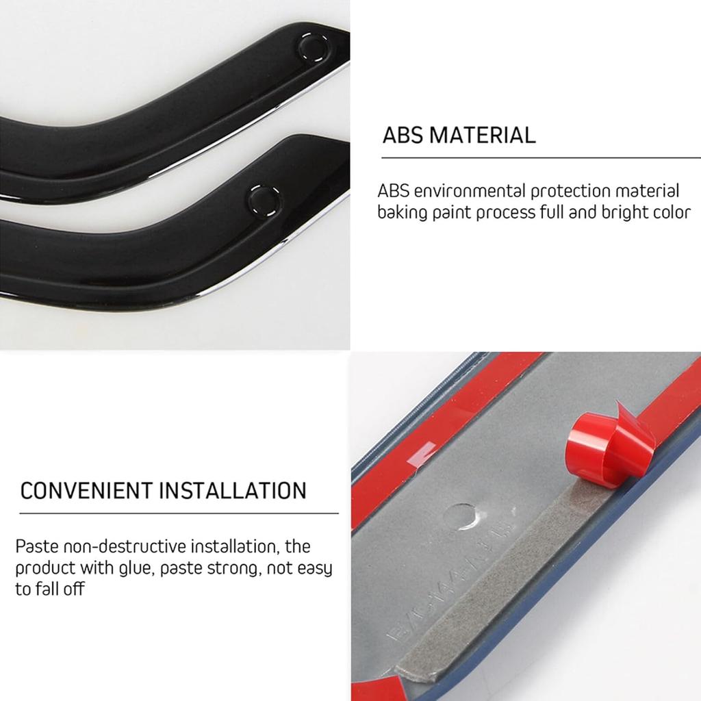 1Pair Interior Door Grab Handle Inserts Cover Trim Replacement 1RC72JAHAD 1RC72JAHAE Left Right Side for 2011-2018 Jeep Wrangler JK (Black)