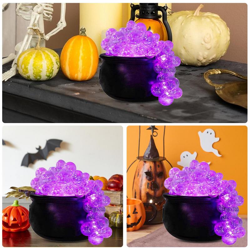Große Kessel Halloween Dekorationen Vintage Dekor Beleuchteter Hexenkessel Schwarze Schale Festlicher Exquisiter Kessel