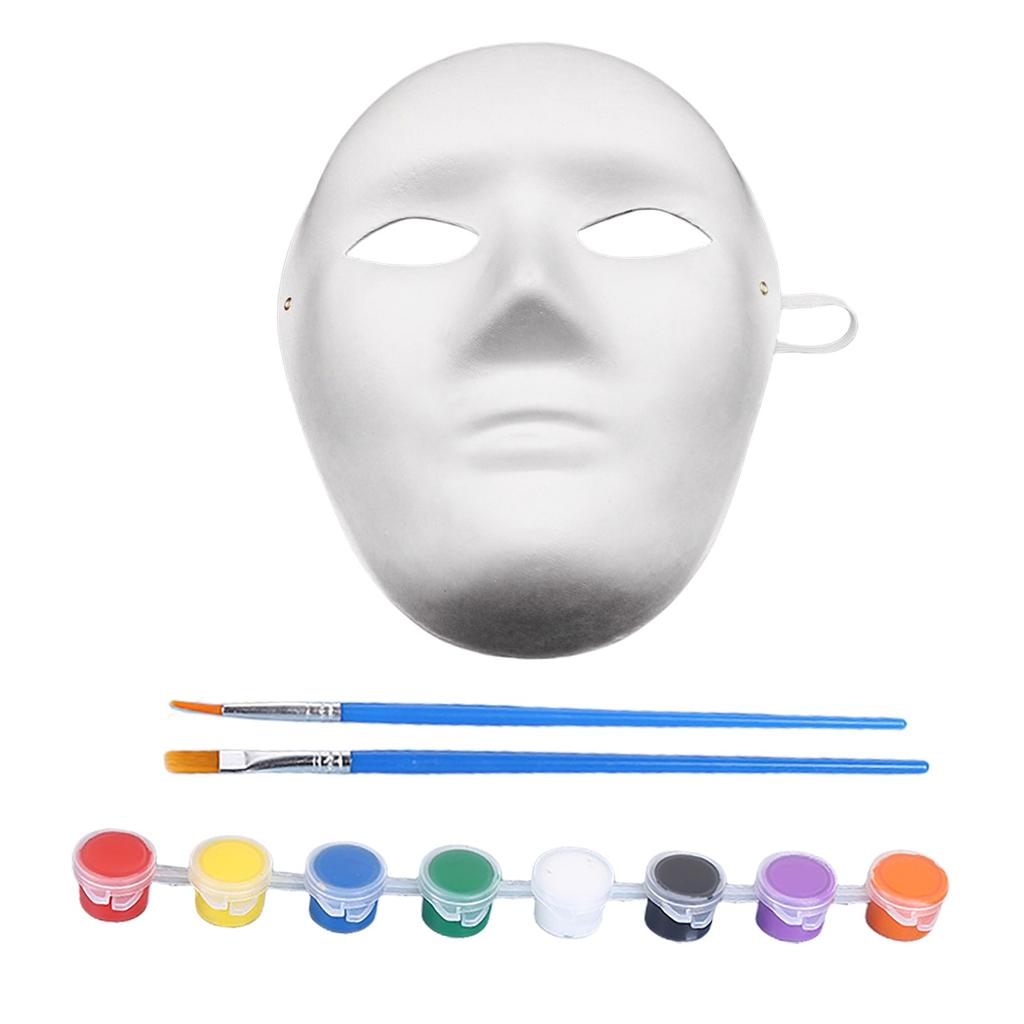 Halloween Blank Pulp Mask Face Painting Children DIY Hand-painted Full Face Men And Women 3ml