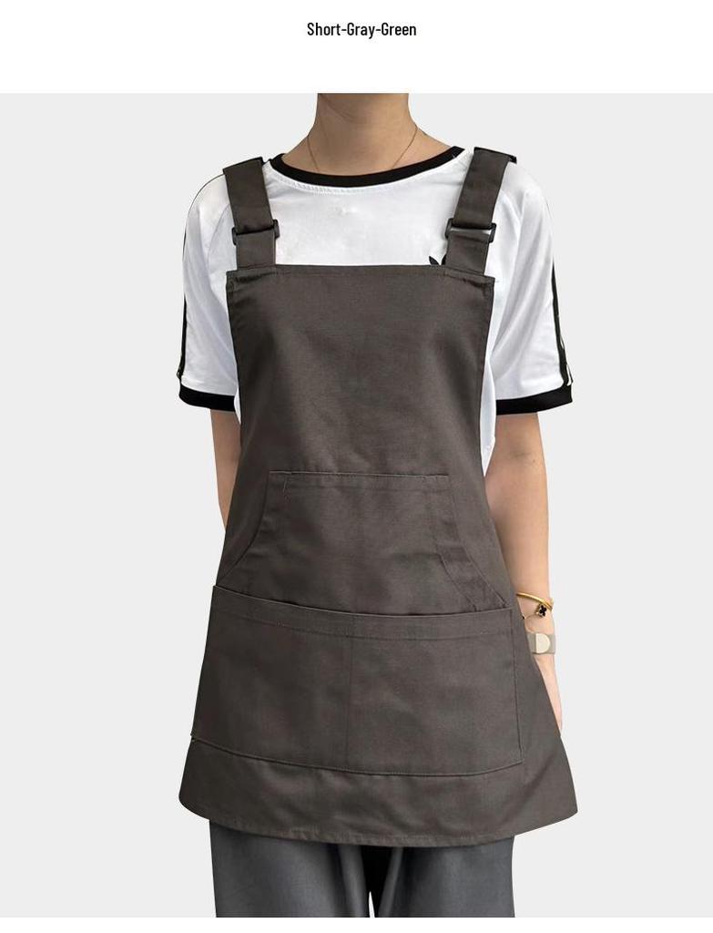 Custom Logo Waterproof Canvas Apron for Kitchen, Coffee, Pet, and Barber Shops