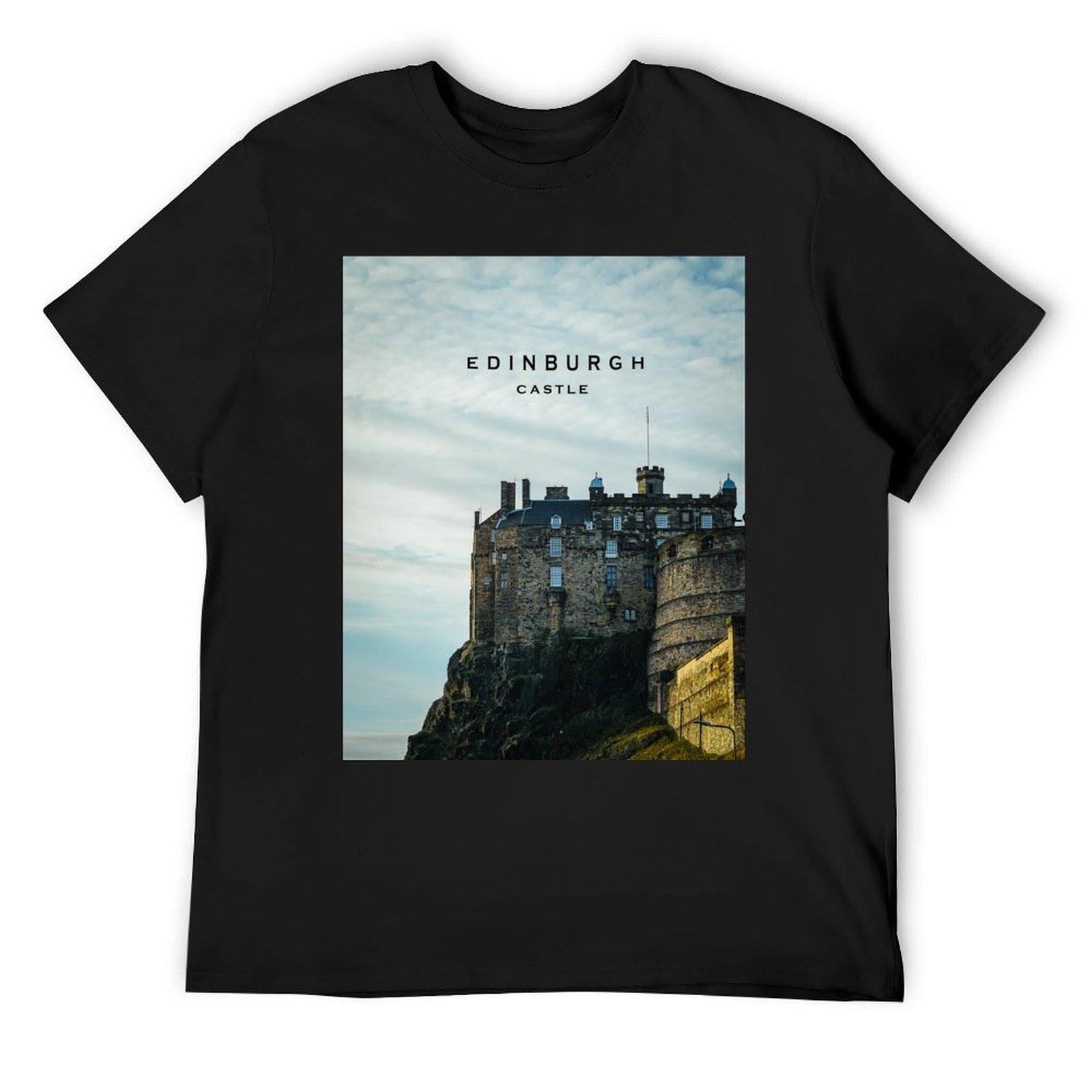 

Edinburgh Castle T-Shirt oversized t shirt Blouse graphic tee shirt mens graphic t-shirts 4XL