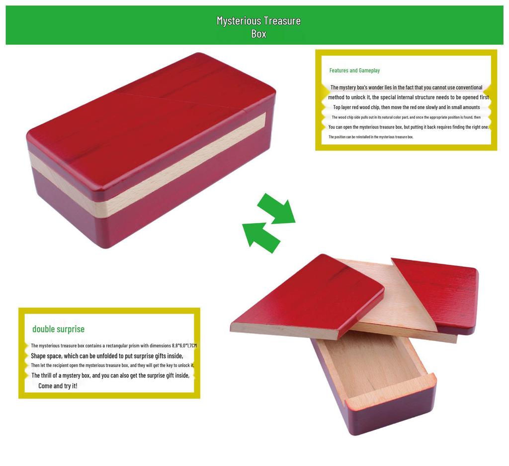 Mystery Treasure Lock Box: Educational Kongming Disassembly Puzzle Toy, Perfect Student Gift