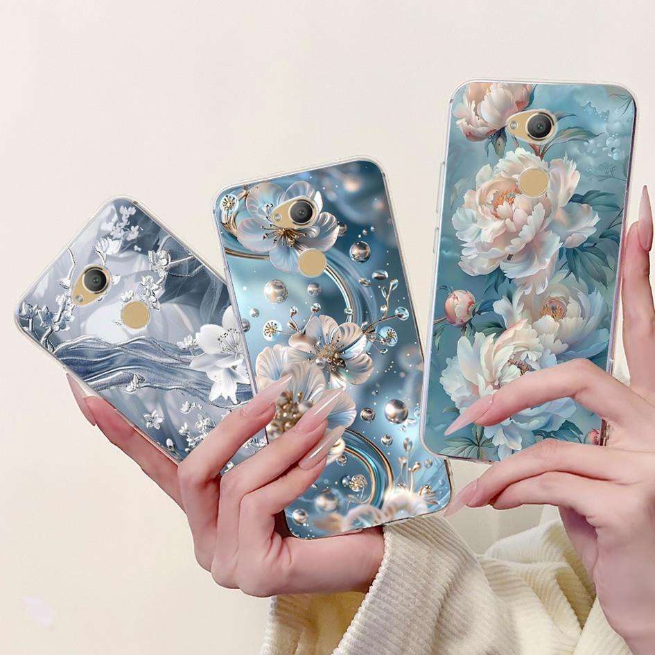 For Sony Xperia XA2 Case H3113 H3123 H3313 Cover Fashion Art Flower Painted Soft TPU Bumper on Sony Xperia XA2 Ultra H3213 Shell