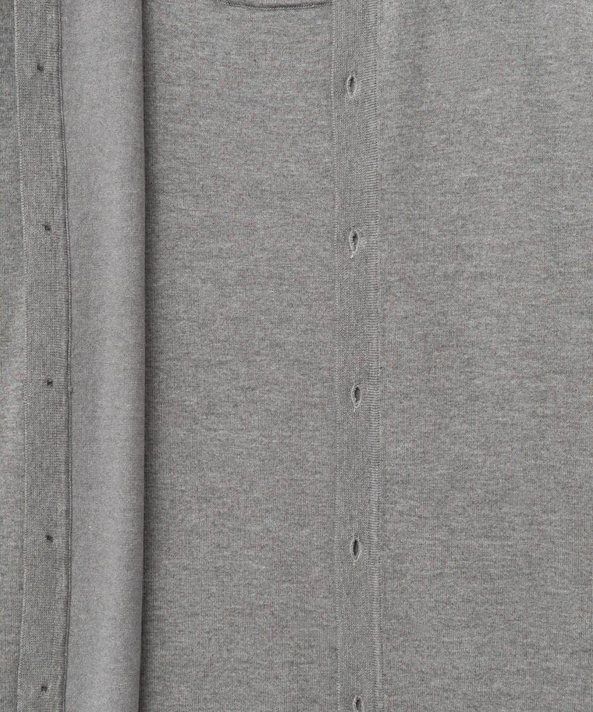Noirer Layered Knit Shirt Cardigan (Gray)
