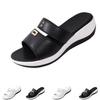 Women's Summer Slip On Sandals Soft Sole Non Slip Platform Wedge Slide Sandals Comfortable Lightweight Casual Footwear