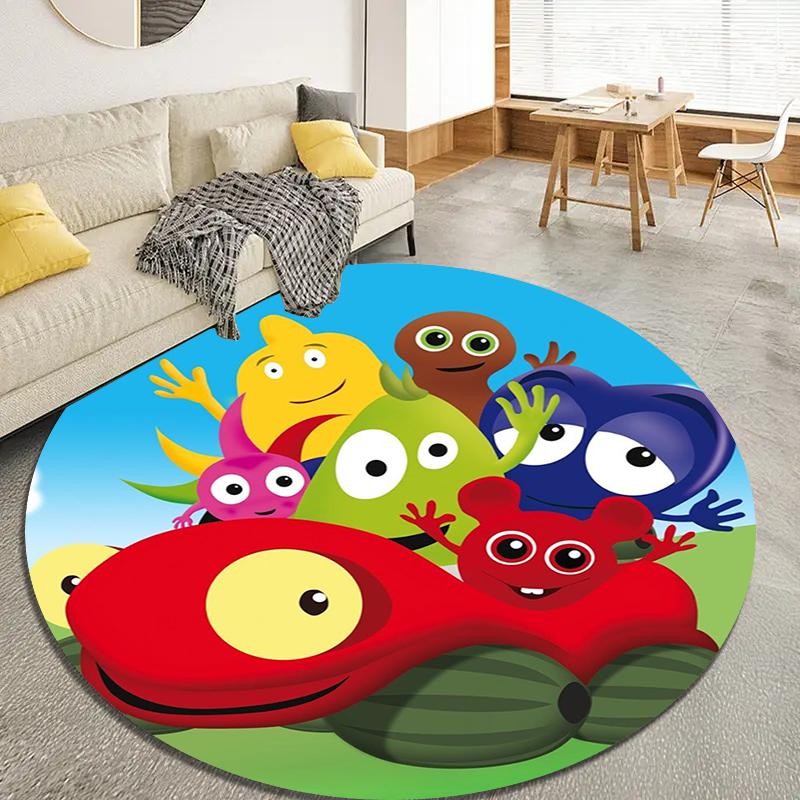 Babblarna Round Area Rug,Carpet Rug for Living Room Bedroom Sofa Playroom Decor,Non-slip Floor Mat28