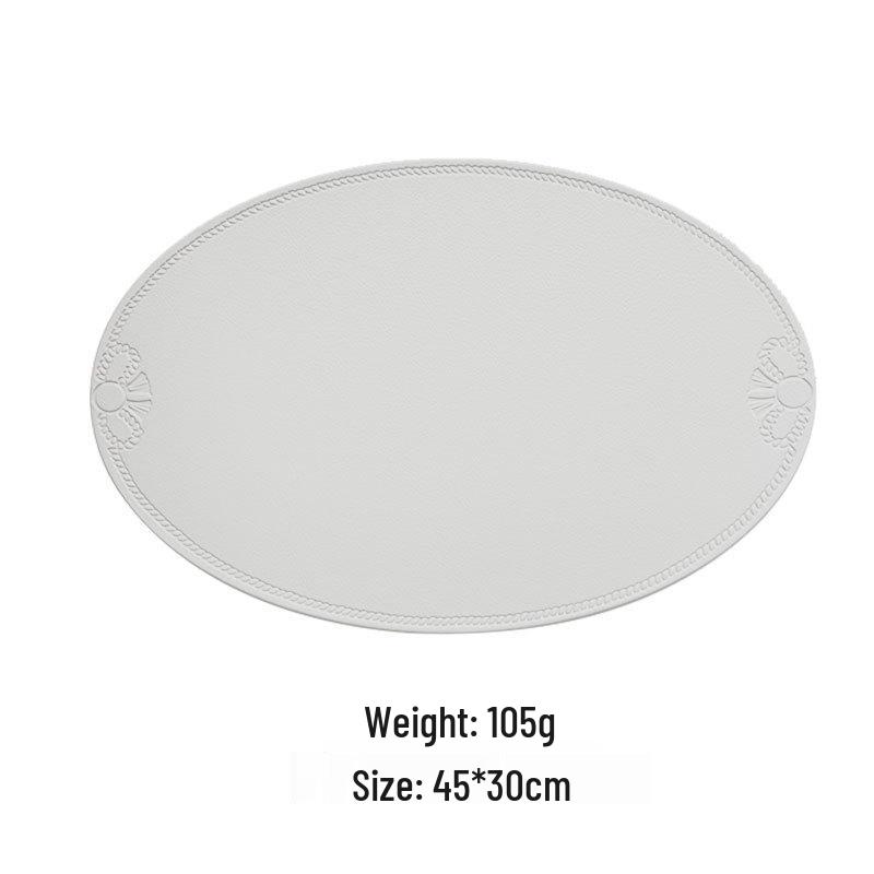 Retro European-Style Leather Placemat, Heat-Resistant, Waterproof & Oil-Proof Nordic Mat