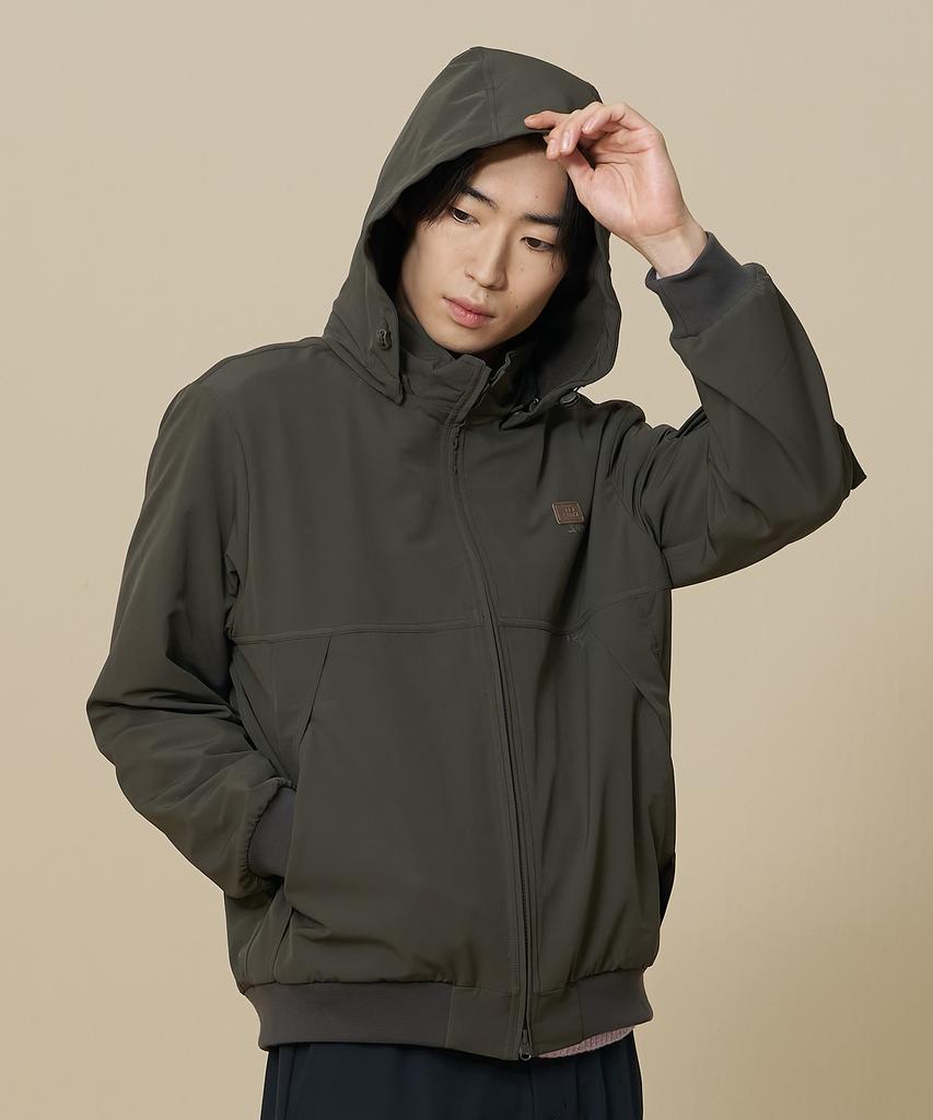 Bbc Earth Stretch Brush Hoodie Detachable Jacket_Khaki