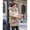 Yalu Middle-Aged Women's Fox Fur Collar Down Jacket