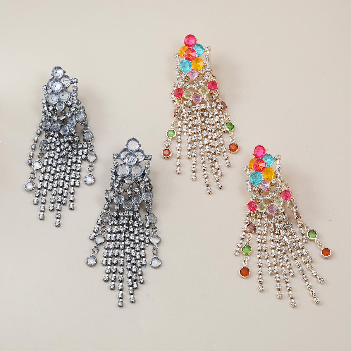 

Bohemian Tassel Earrings: Exaggerated European & American Alloy Design for Women
