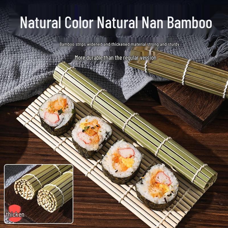 Podložka na rolování sushi - Zelená loupaná bambusová podložka pro domácí a komerční použití