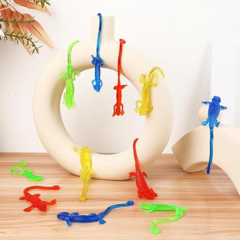 Stretchy Sticky Lizards Toys Funny Sticky Lizards Mini TPR Lizard Toys for Kids Party Favors Easter Goodie Bags Filler