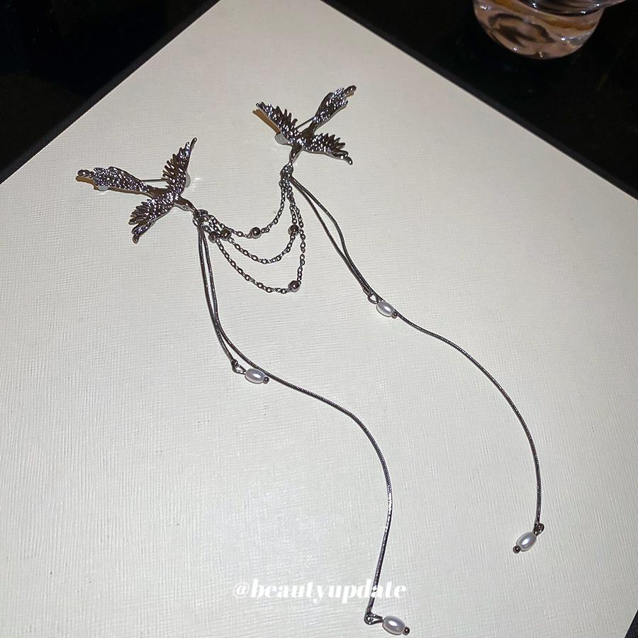 New Chinese Phoenix Pearl Fringed Brooch Retro Ethnic Temperament Pin Design Fashion Brooch