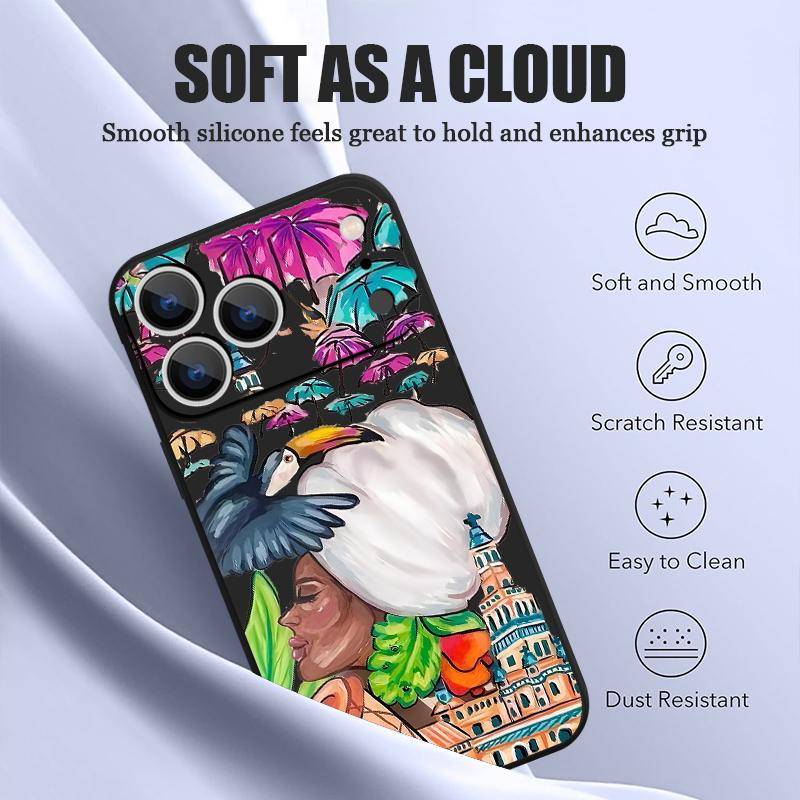 For iPhone 17 Pro Max Case Tropical-style Toucan Pattern Magnetic For Magsafe Silicone Cover For iPhone 16 Pro Max Funda iPhone 15 14 13 12 11 16E