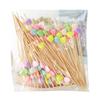 Pack Of 100 User Friendly Bamboos Skewers Camping Utensils For Cocktails Fruit Decorations Wedding Parties Supplies