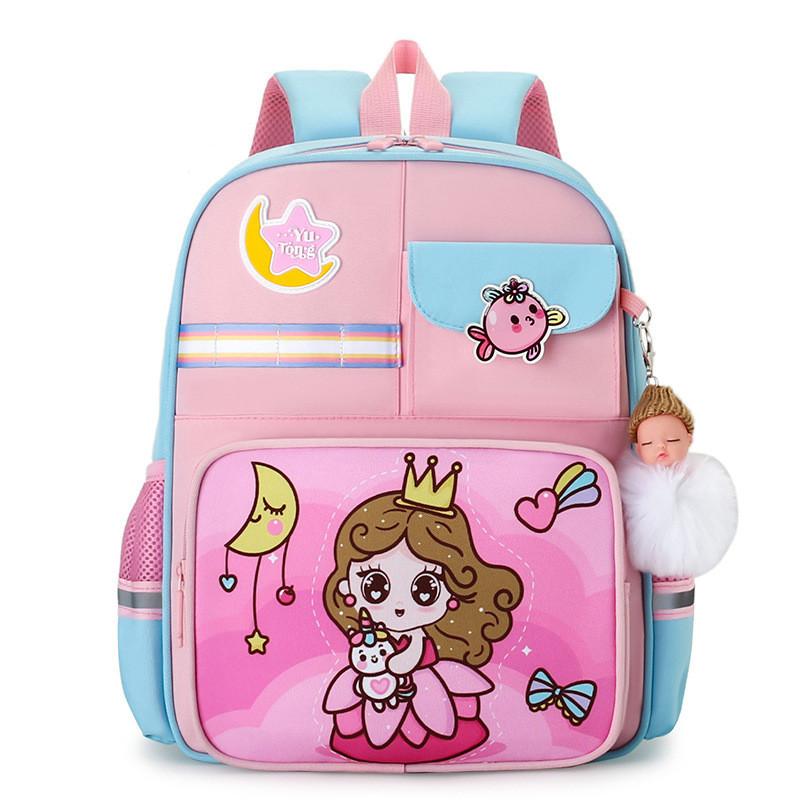 Cute Princess Nylon Backpack For Toddlers Fun Design School Bag For Kids