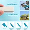 Körnung 400/1000 Doppelseitiger Diamant-Keramik-Wetzstein Messerschärfer Outdoor Tragbarer Mini-Schleifstein Küchenschärfstein