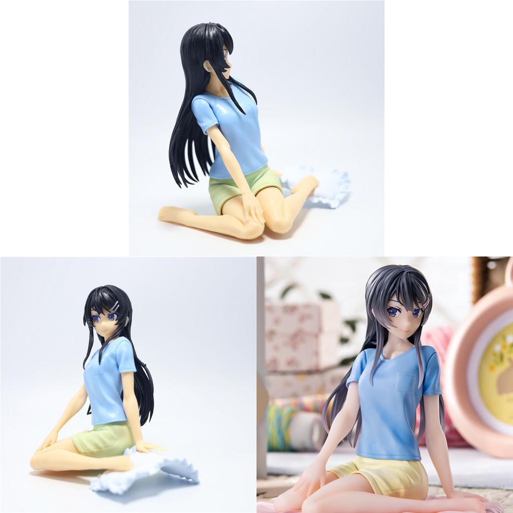 Rascal Does Not Dream Of A Dear Friend Pvc Anime Girl Sleepwear Figurine With Pillow Collectible Gift For Fans